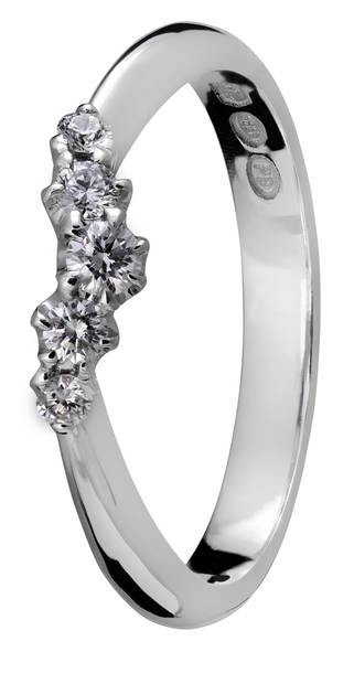 Kohinoor Helene valkokultainen timanttisormus 0,15ct 033-235V-15 - Timanttisormukset - 033-235V-15-170 - 1