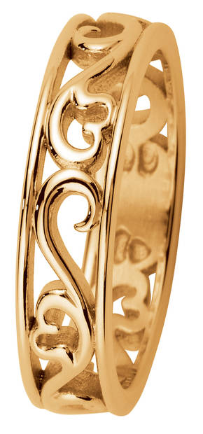 Kohinoor Laurel keltakultainen korusormus 013-250 - Kihlasormukset - 013-250-160 - 1