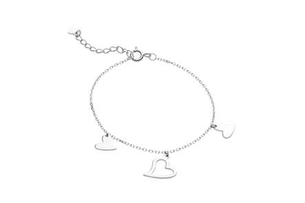 Sorea hopeinen sydän rannekoru - Naisten rannekorut - ST530000 - 1