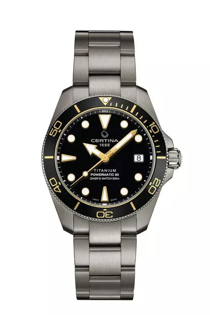 Certina DS Action Diver 38mm Powermatic80 miesten titaaninen automaattikello C048.807.44.051.00 - Miesten kellot - C0488074405100 - 1