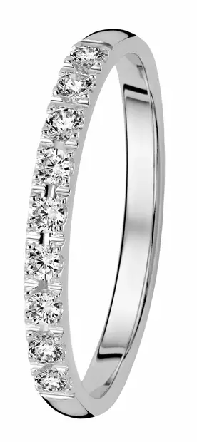 Kohinoor valkokultainen timanttisormus 9k 9x0,02ct LAB 039L-115V-18 - Timanttisormukset - 039L-115V-18-170 - 1
