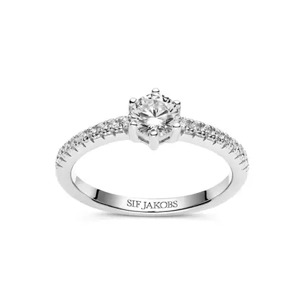 Sif Jakobs Ellera Uno Grande hopeinen sormus SJ-R42282-CZ - Hopeasormukset - SJ-R42282-CZ-50 - 1