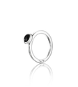 Efva Attling Love Bead Ring Silver Onyx 13-100-01578/1700 - Hopeasormukset - 13-100-015781700 - 2