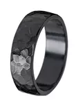 Kohinoor Black Duetto Rock zirkonium sormus 006-817 - Titaani-ja terässormukset - 006-817-190 - 1