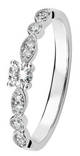 Kohinoor Clara valkokultainen timanttisormus 0,14+10x0,01ct 033-269V-25 - Timanttisormukset - 033-269V-25-170 - 1