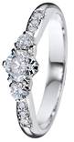 Kohinoor Helene valkokultainen timanttisormus 0,37ct 033-235V-38 - Timanttisormukset - 033-235V-38-160 - 1