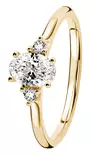 Kohinoor Ellen keltakultainen timanttisormus 0,56ct LAB 033L-818K-56 - Timanttisormukset - 033L-818K-56-170 - 1