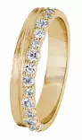 Kohinoor Flow keltakultainen timanttisormus 0,27ct 033-455K-27 - Timanttisormukset - 033-455K-27-170 - 1