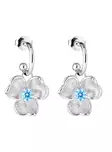 Lumoava Anna korvarenkaat vaaleansinisillä kivillä, hopeaa - Lumoava korvakorut - L54263814000 - 1