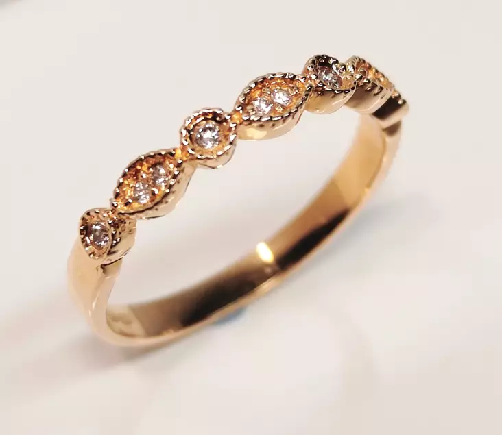 C.Granit keltakultainen timanttisormus 4x0,01ct + 6x0,005ct - Timanttisormukset - 09082-170 - 1