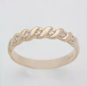 C.Granit keltakultainen timanttisormus 7x0,01ct - Timanttisormukset - 09126160 - 1