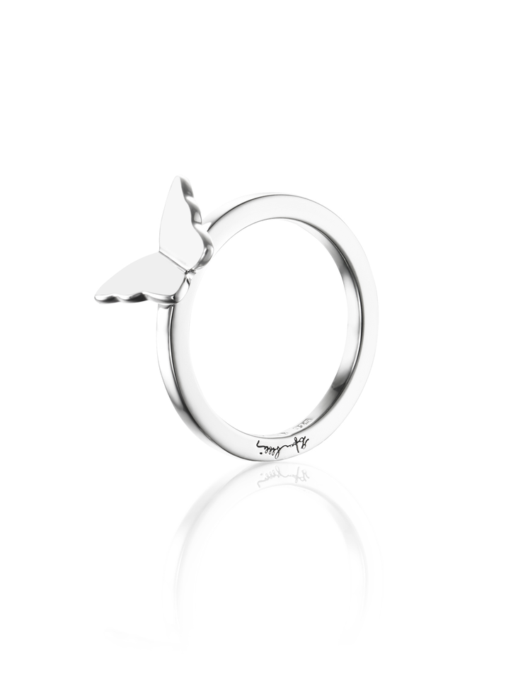 Efva Attling A Little Miss Butterfly hopea sormus 13-100-01611 - Hopeasormukset - 13-100-01611-1650 - 1