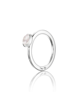 Efva Attling Love Bead Ring Silver Rose Quartz 13-100-01576/1650 - Hopeasormukset - 13-100-015761650 - 2