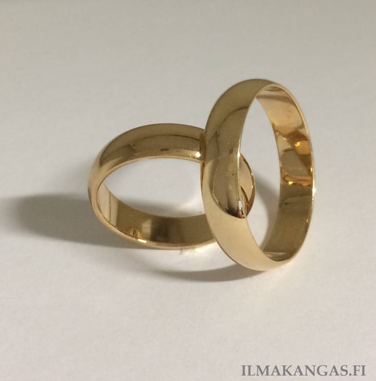 Keltakuiltainen kihlasormus 5mm - Kihlasormukset - KK5150 - 1