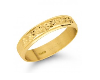 KIHLASORMUS KELTAKULTAA, LEVEYS 4 MM - Kihlasormukset - R23-4-150 - 1