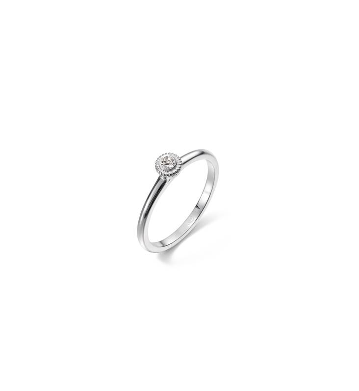 Kalevala Love Valittu-sormus 1,7mm 14K VK 1x0,06ct - Kalevala Love - 541000001D160 - 2