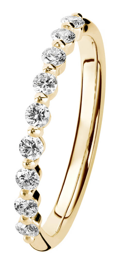 Kohinoor Dahlia keltakultainen timanttisormus 0,27ct 033-232K-27 - Timanttisormukset - 033-232K-27-170 - 1