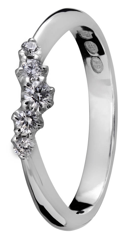 Kohinoor Helene valkokultainen timanttisormus 0,15ct 033-235V-15 - Timanttisormukset - 033-235V-15-170 - 1