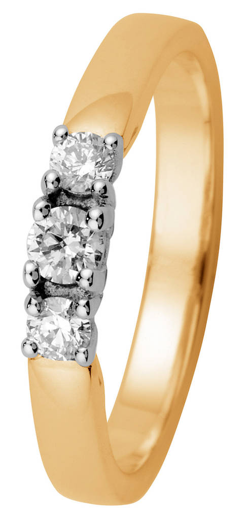 Kohinoor Margit keltakultainen timanttisormus 0,22ct 033-210-22 - Timanttisormukset - 033-210-22-170 - 1