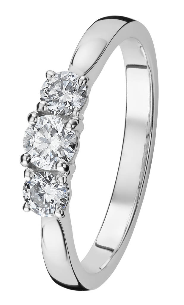 Kohinoor Mia valkokultainen timanttisormus 0,50ct 033-414V-50 - Timanttisormukset - 033-414V-50-170 - 1