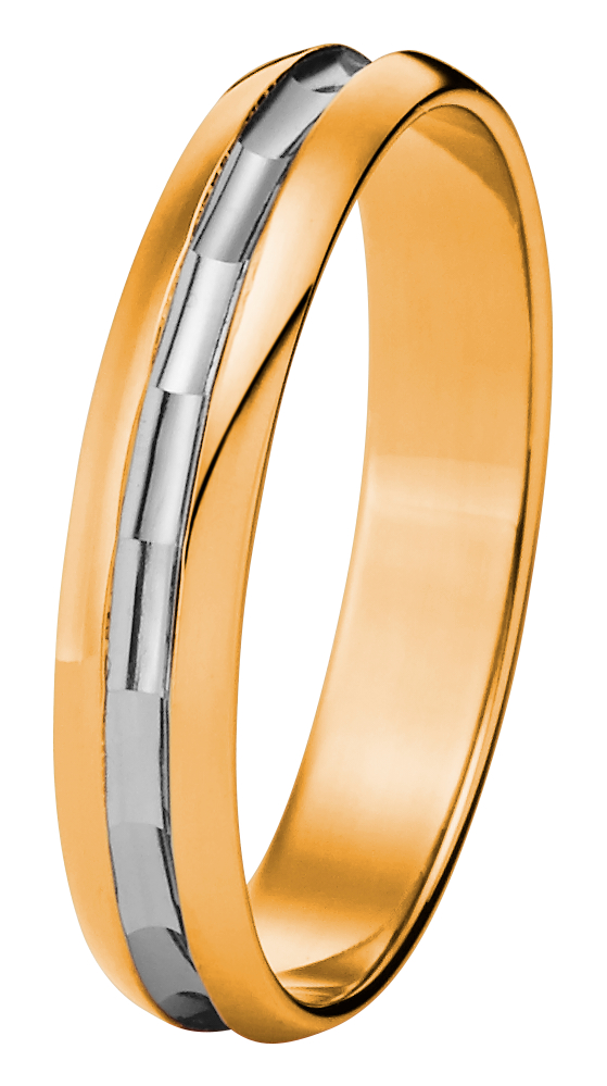 Kohinoor kelta-valkokulta kihlasormus 003-010 - Kihlasormukset - 003-010-150 - 1