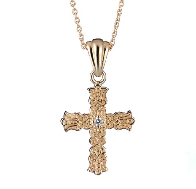 LUMOAVA Metsäkukkia risti, 14K. - Lumoava kaulakorut ja riipukset - L70230200000 - 1