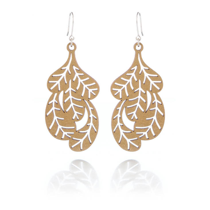 Lumoava Fantasia kullanväriset vanerikorvakorut LV5233700020 - Lumoava korvakorut - LV5233700020 - 1