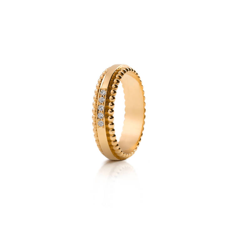 Lumoava Hertta keltakultainen timanttisormus 5x0,01ct L722139300000 - Lumoava kihla- ja vihkisormukset - L72213930150 - 1