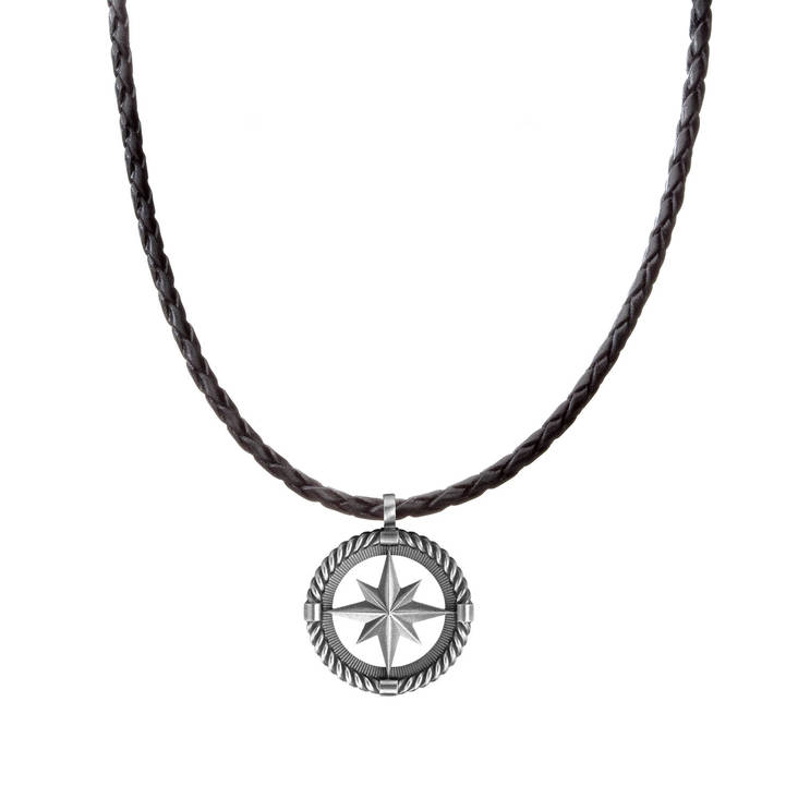 Lumoava Toivo hopeinen kaulakoru nahkanauhassa L56210100860 - Lumoava kaulakorut ja riipukset - L56210100860 - 1