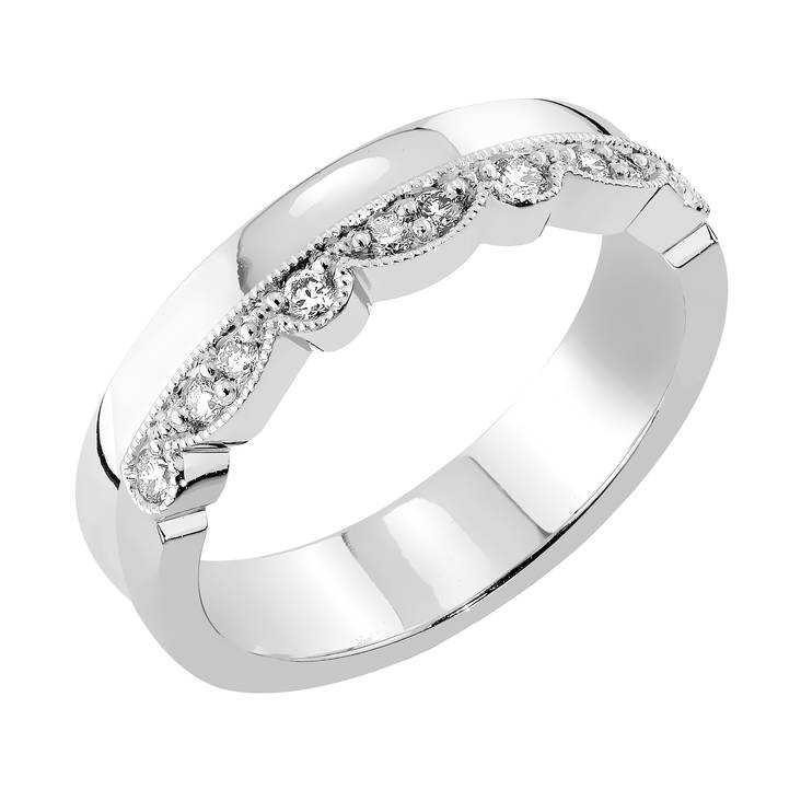 Sandberg Suvituuli M-125w valkokultainen timanttisormus yht. 0,13ct - Timanttisormukset - M-125w-170 - 1