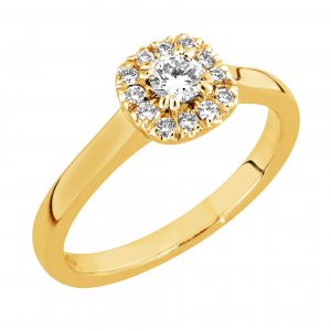 Sandberg Toivomuslähde I V-708 keltakultainen timanttisormus 0,27ct - Timanttisormukset - V-708k-160 - 1