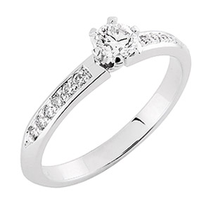 Sandberg Vuoripuro V-14w valkokultainen timanttisormus 0,35ct - Timanttisormukset - V-14W-160 - 1