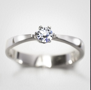 TIMANTTISORMUS 1x0,15 W SI VALKOKULTASORMUS - Timanttisormukset - V9031-15-160 - 1