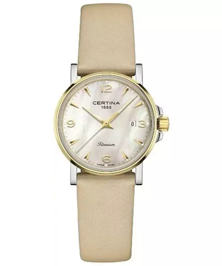 CERTINA DS Caimano naisten rannekello nahkaranteella C017.210.56.117.00 - Naisten kellot - c0172105611700 - 1