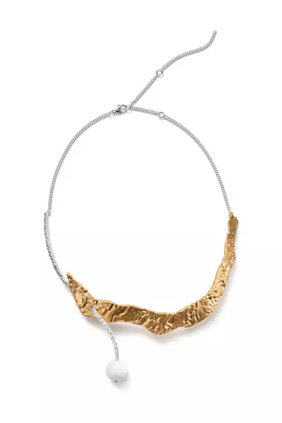 Kalevala Itu kaulakoru hopea&kullattu hopea + lasihelmi 231001400 - Kalevala kaulakorut - 231001400 - 1