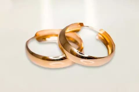 Kultaiset korvarenkaat 14k - Naisten korvakorut - 30090 - 1