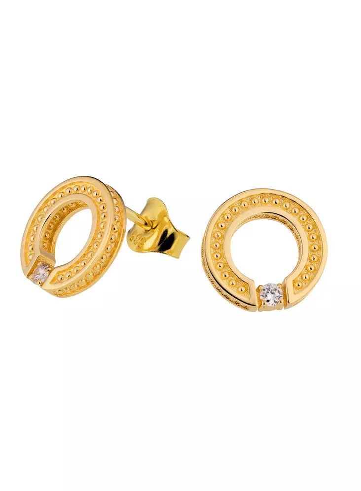 Lumoava Aina korvakorut keltakultaa 14k + 2x0,03ct LAB timantit L74259790000 - Lumoava korvakorut - L74259790000 - 1