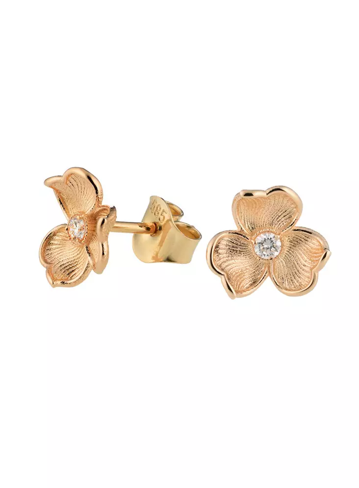 Lumoava Anna korvakorut kultaa, 0,03w/vs lab timantti - Lumoava korvakorut - L74263890000 - 1