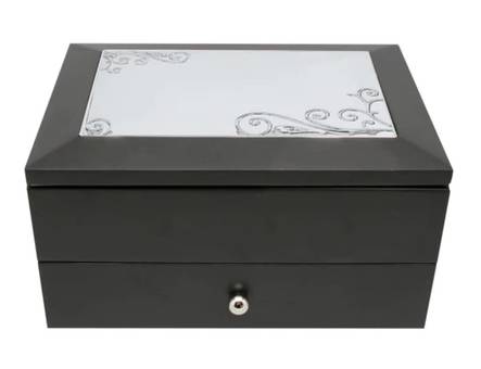 Musta kaksikerroksinen korurasia 078851 - Koru- ja kellolippaat - 078851 - 1