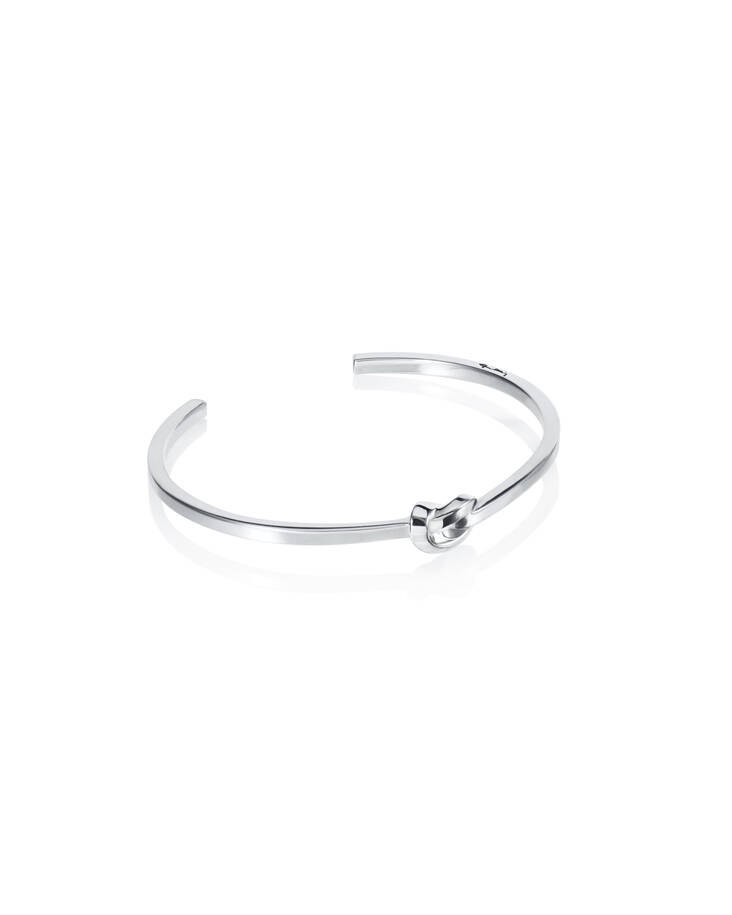 Efva Attling Love knot cuff hopeinen rannerengas 14-100-02171 - Naisten rannekorut - 14-100-02171 - 1