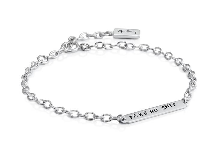 Efva Attling Power Plates "Take no shit" hopeinen rannekoru 14-100-01981 - Naisten rannekorut - 14-100-01981 - 1