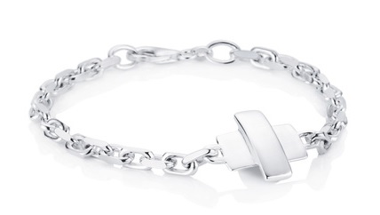 Efva Attling Little Cross hopeinen rannekoru 14-100-00322 - Naisten rannekorut - 14-100-00322 - 1