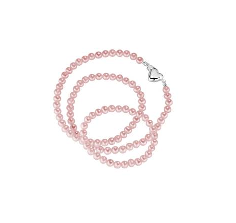 KASTEHELMINAUHA pinkeillä makeanveden helmillä, hopea lukko - Korut - KH-1pink32 - 1