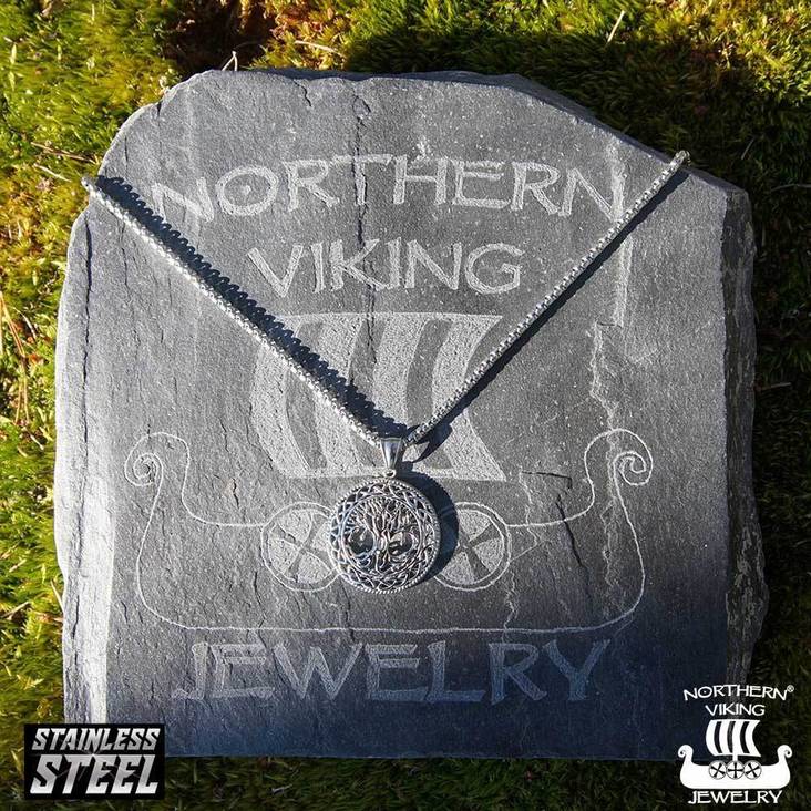 SHINY STEEL TREE OF LIFE- RIIPUS - Miesten kaulakorut - NVJRS022 - 1