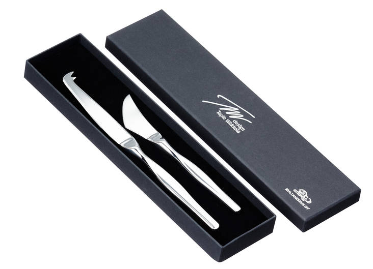 TAPIO VOI-JA JUUSTOVEITSI -SETTI TERÄSTÄ - Tapio Wirkkala terästuotteet - 428-132-2 - 1