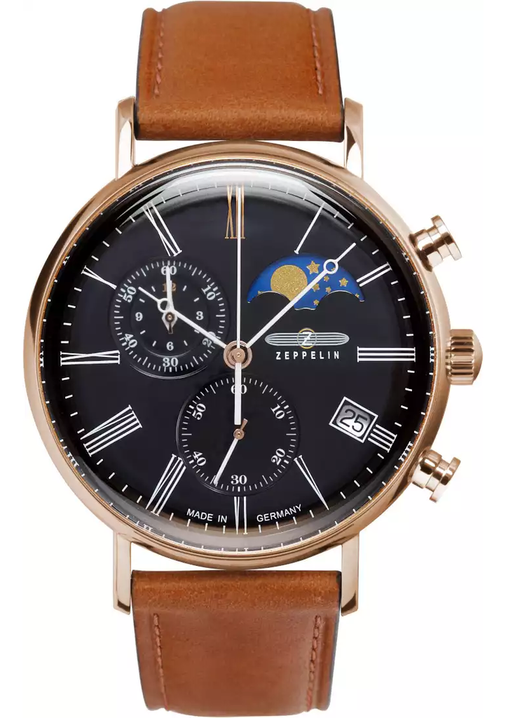 Zeppelin LZ120 Rome moonphase miesten rannekello 7196-2 - Miesten kellot - 7196-2 - 1