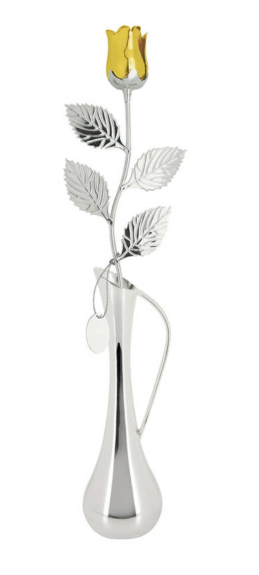 Juhlaruusu + maljakko kaiverrus laatalla 079013 - Lahjaesineet - 079013 - 1