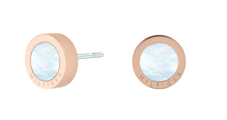 TOMMY HILFIGER Iconic circle teräksiset helmiäis korvakorut THJ2780663 - Naisten korut - THJ2780663 - 1