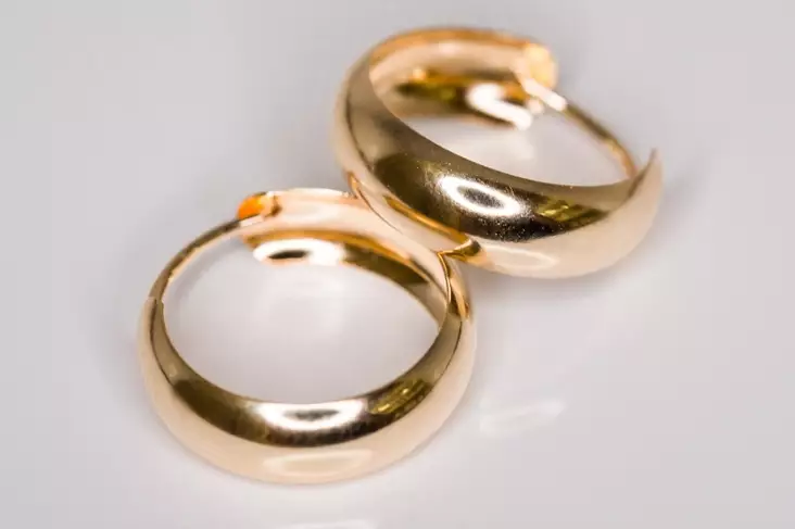 Kultaiset korvarenkaat 14k - Naisten korvakorut - 30003 - 1