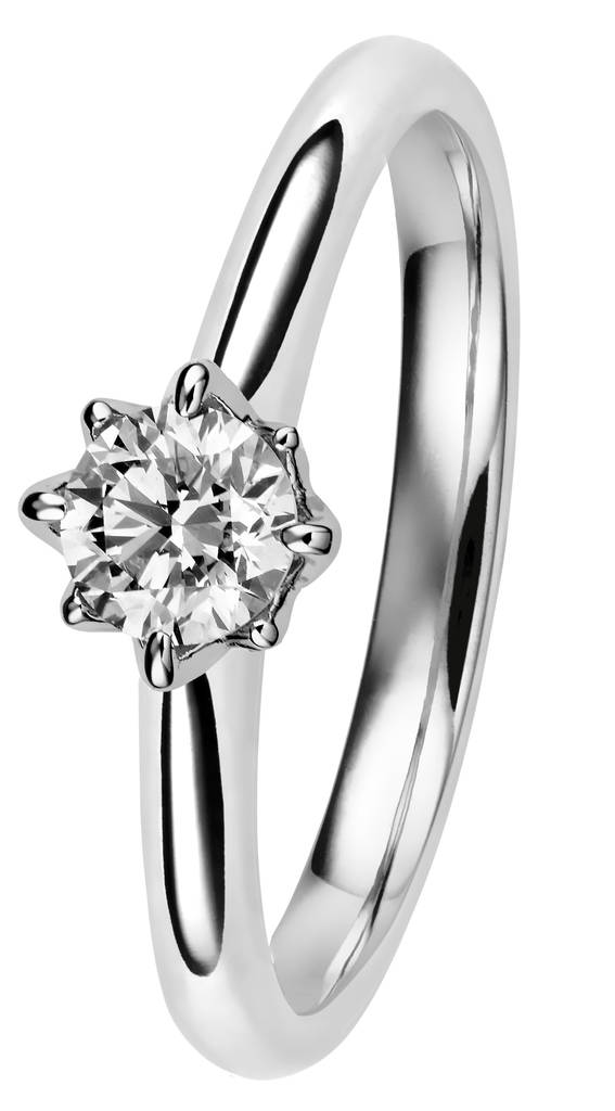 Kohinoor Rosa valkokultainen timanttisormus 0,61ct 933-260V-60B+4 - Timanttisormukset - 933-260V-60B-4 - 1